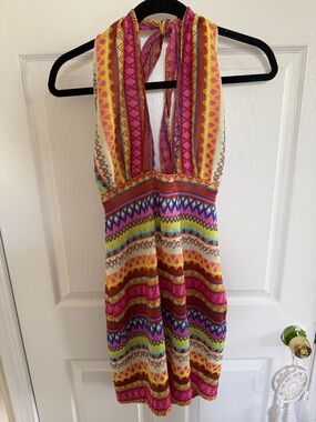 Multicolor Chevron Knit Dress